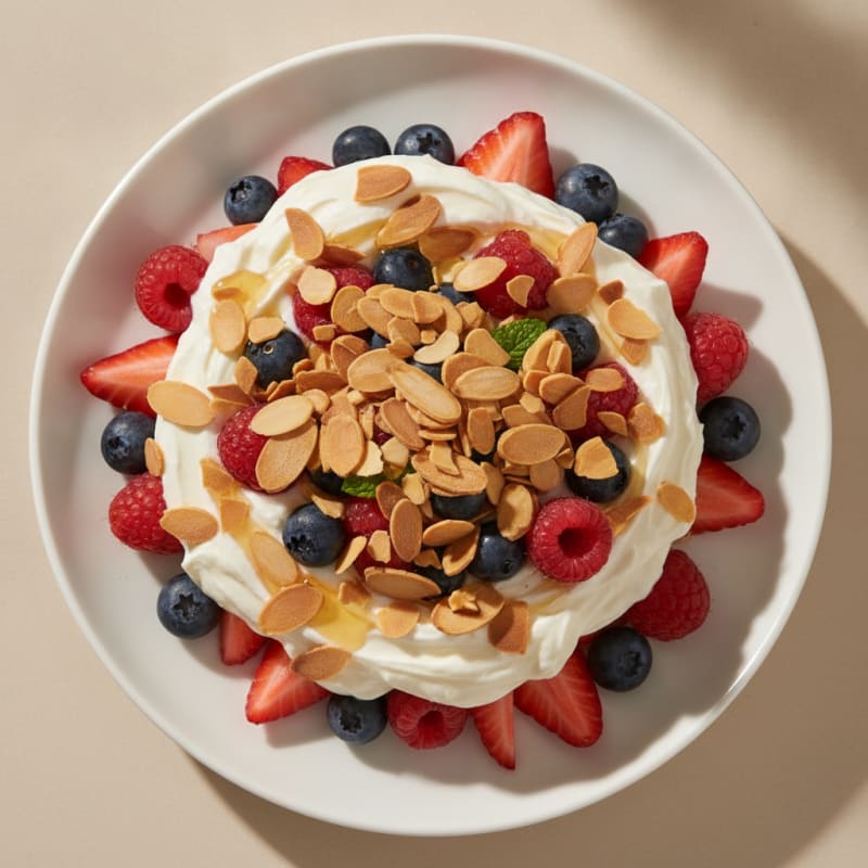 Greek Yogurt Protein Parfait with Mixed Berries
