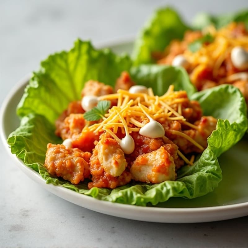 Spicy Buffalo Ranch Chicken Lettuce Wrap