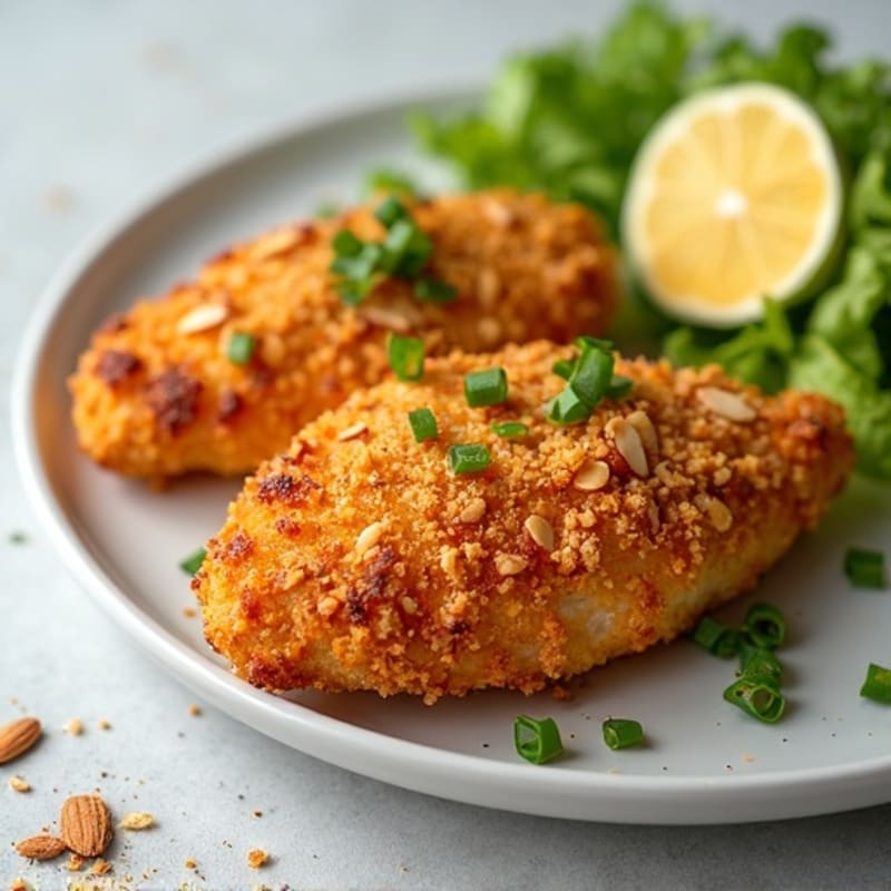 Oven-Baked Crispy Almond-Crusted Chicken