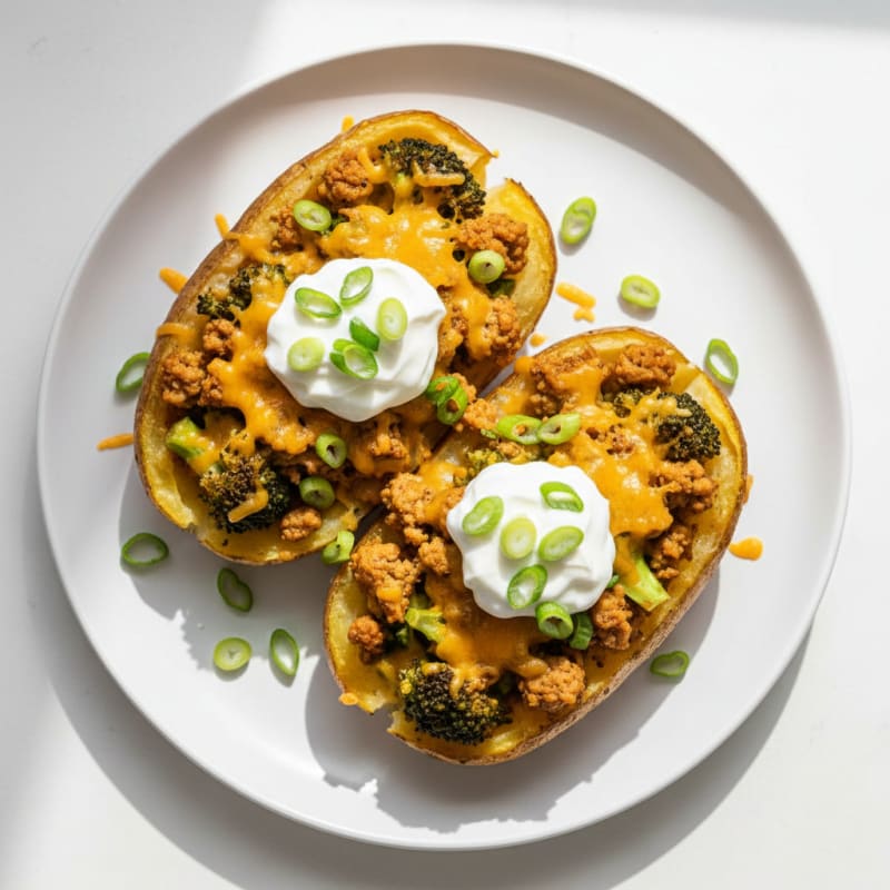 Creamy Loaded Baked Potato Boats