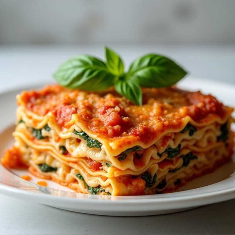 Lean Ground Turkey Lasagna with Whole Wheat Noodles and Creamy Ricotta