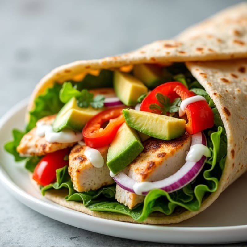 Fresh Chicken and Crunchy Veggie Wrap
