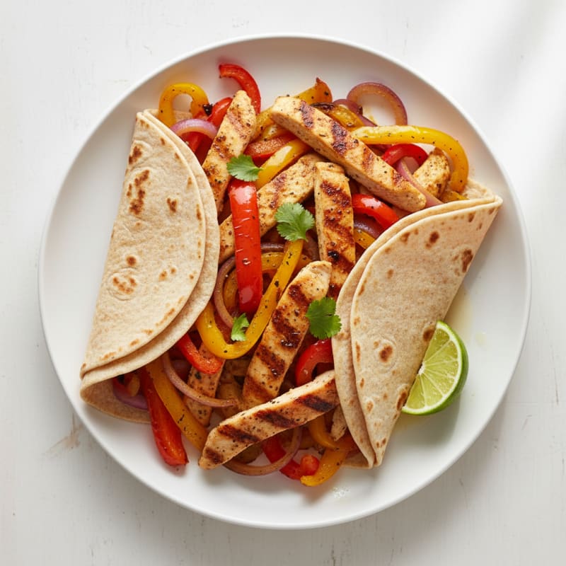 Sheet Pan Chicken Fajitas with Bell Peppers