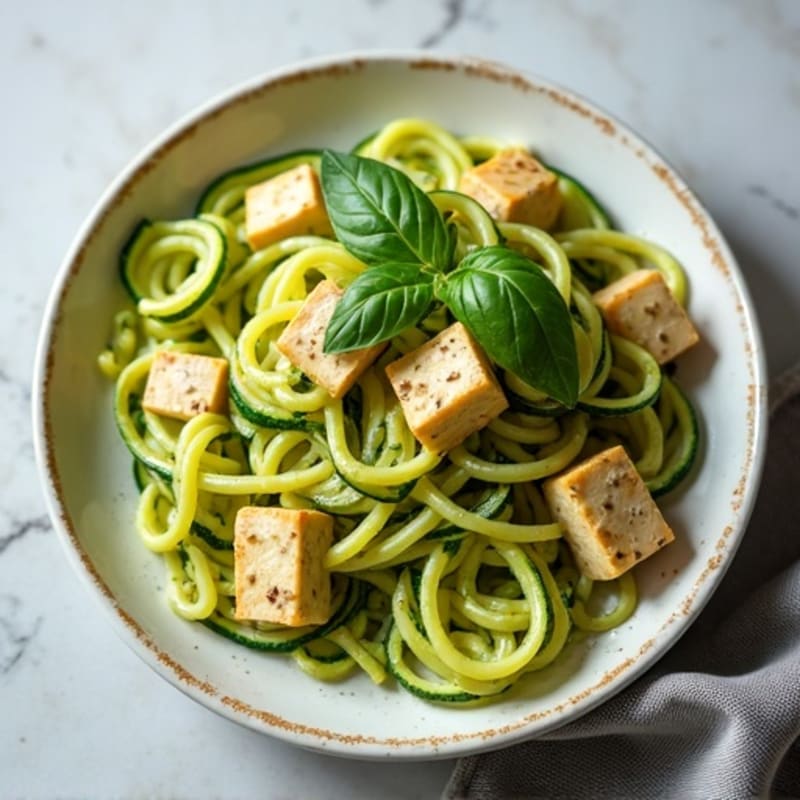 Creamy Vegan Pesto Zucchini Noodles