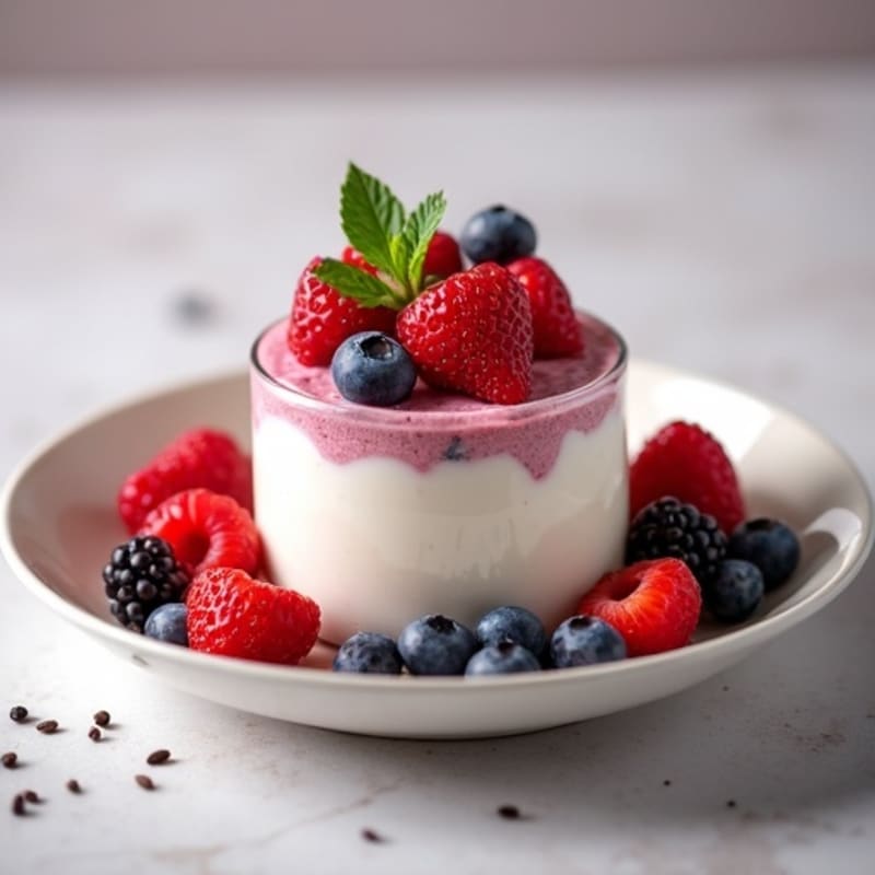 Silky Greek Yogurt Protein Mousse with Berries