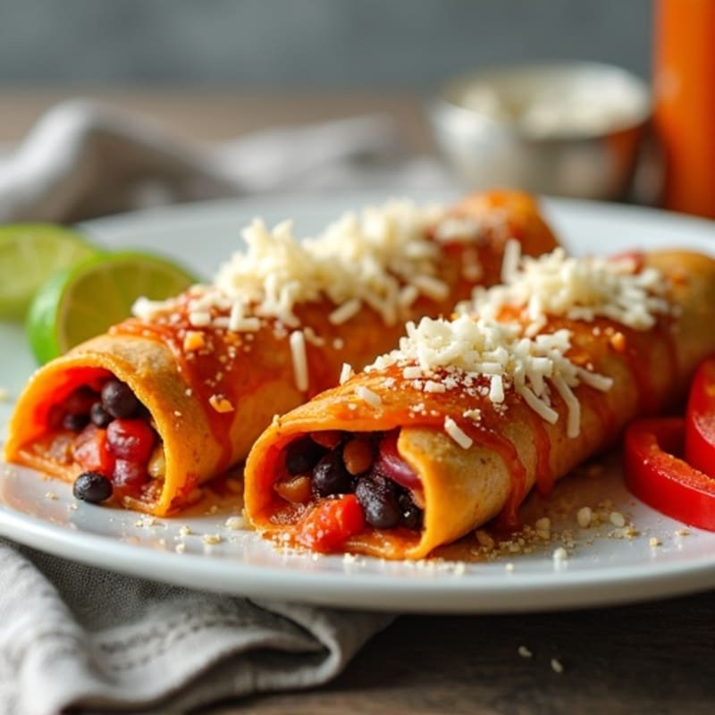 Zesty Baked Chicken and Black Bean Enchiladas