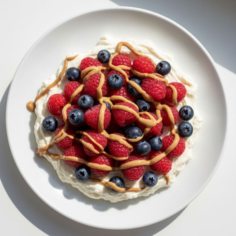 Silky Greek Yogurt Protein Mousse with Mixed Berries