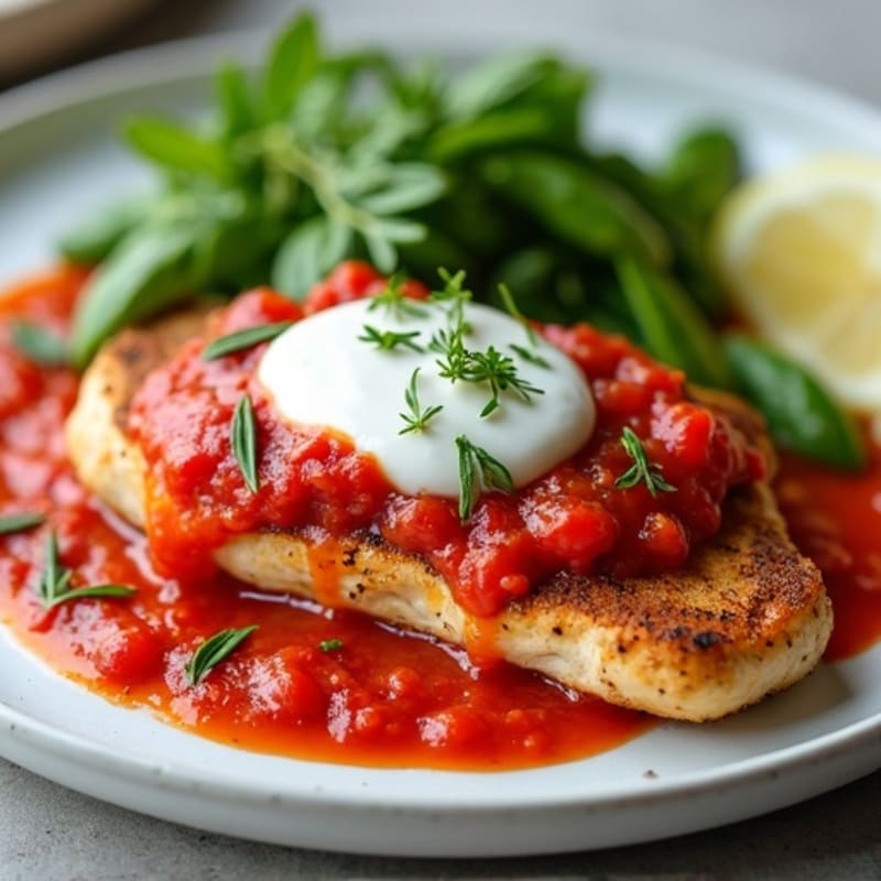Healthy Spiced Chicken with Creamy Tomato Sauce
