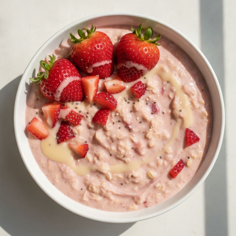 Strawberry Shortcake Overnight Oats
