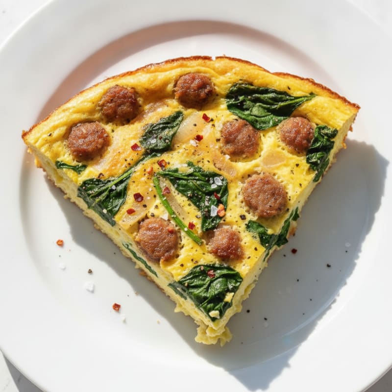 Sausage and Spinach Egg Bake