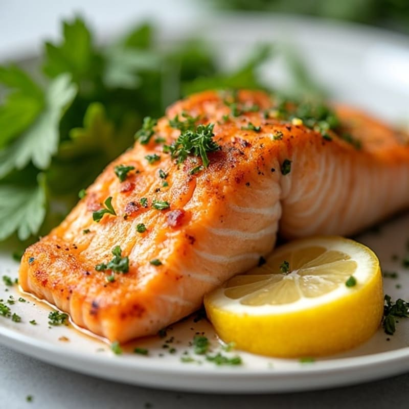 Crispy Lemon-Herb Pan Seared Salmon