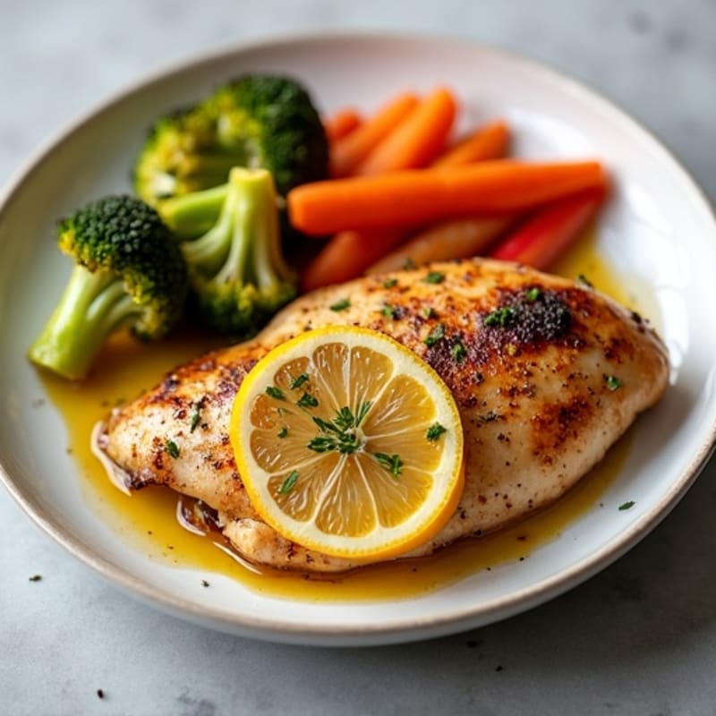 Lemon-Herb Roasted Chicken with Crispy Roasted Vegetables
