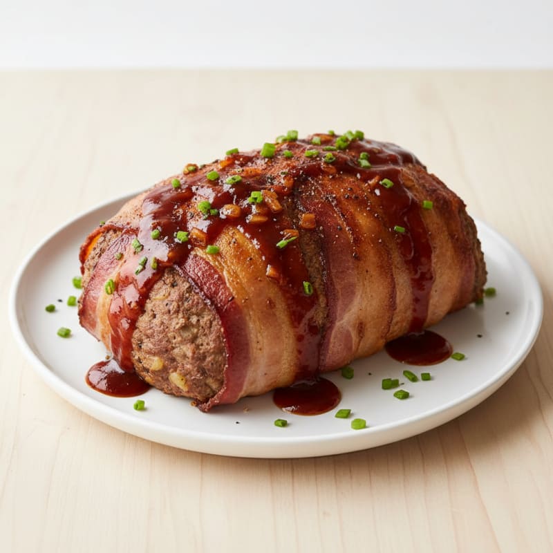 Smoky BBQ Bacon-Wrapped Meatloaf