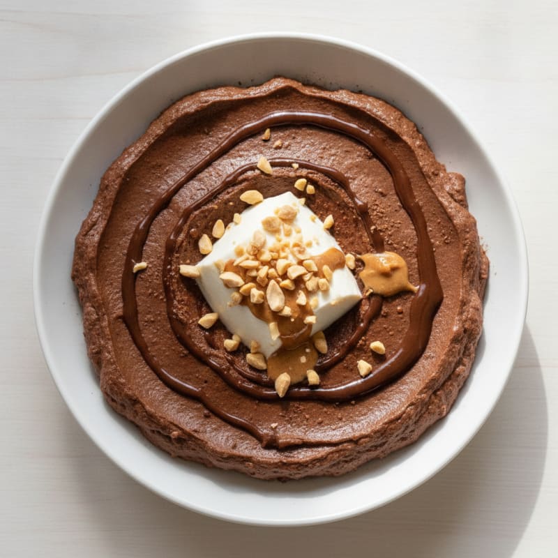 Protein Chocolate Mousse with Silken Tofu and Peanut Butter