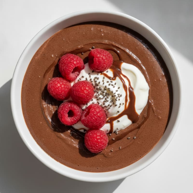 Silky Chocolate Protein Pudding with Greek Yogurt