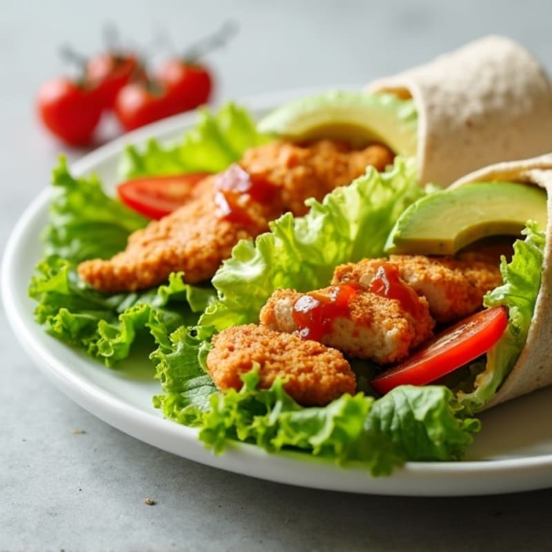 Crispy Buffalo Ranch Chicken Lettuce Wrap