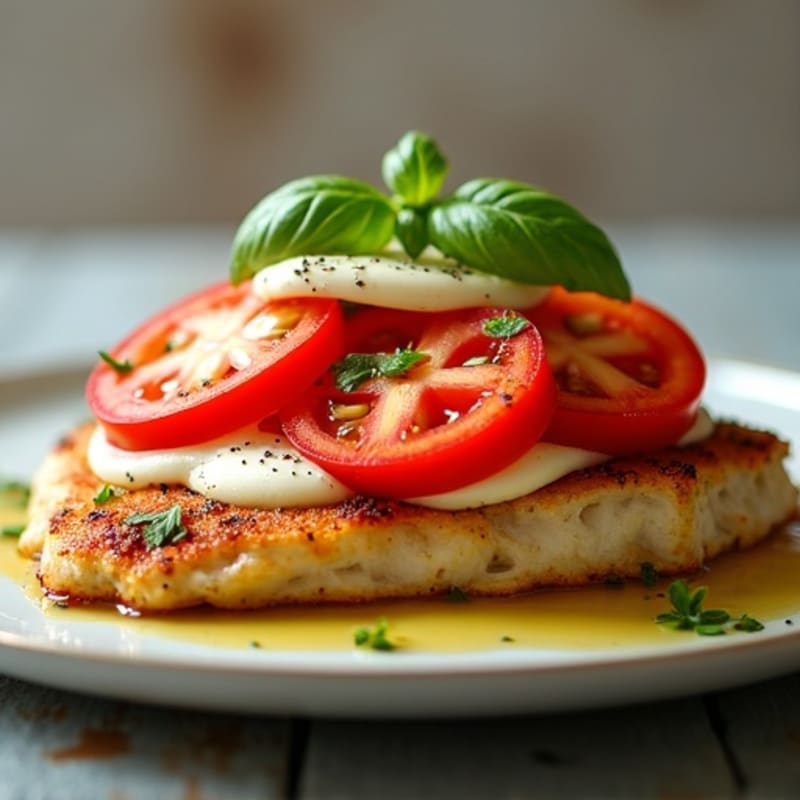 Pan-Seared Chicken with Fresh Tomato and Melty Mozzarella