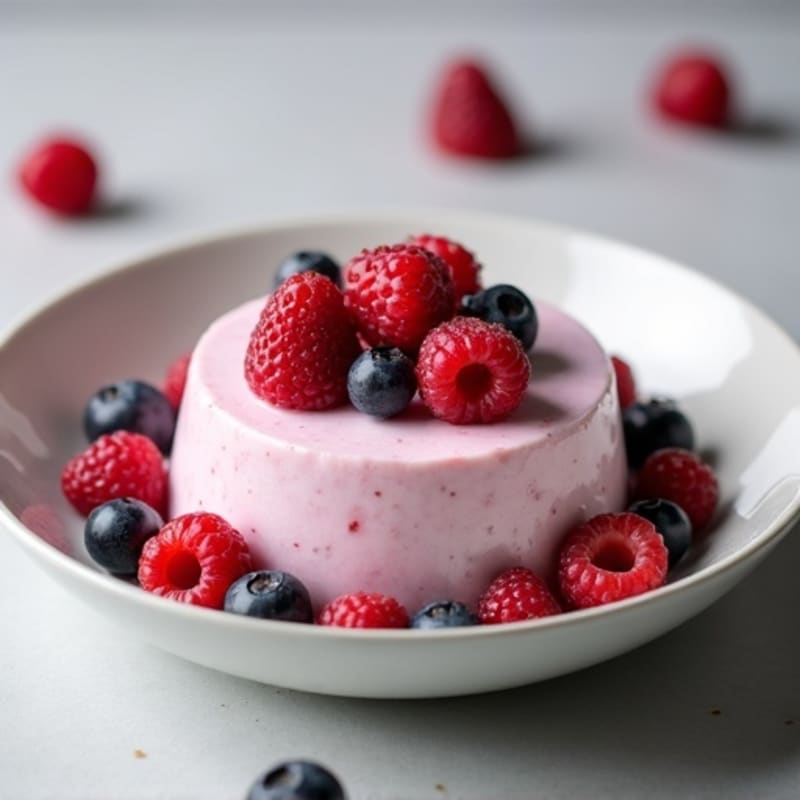 Silky Greek Yogurt Protein Pudding with Mixed Berries