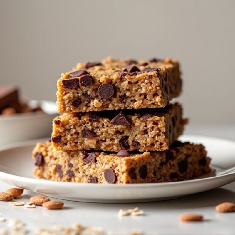 Protein-Packed Chewy Dark Chocolate Oat Bars