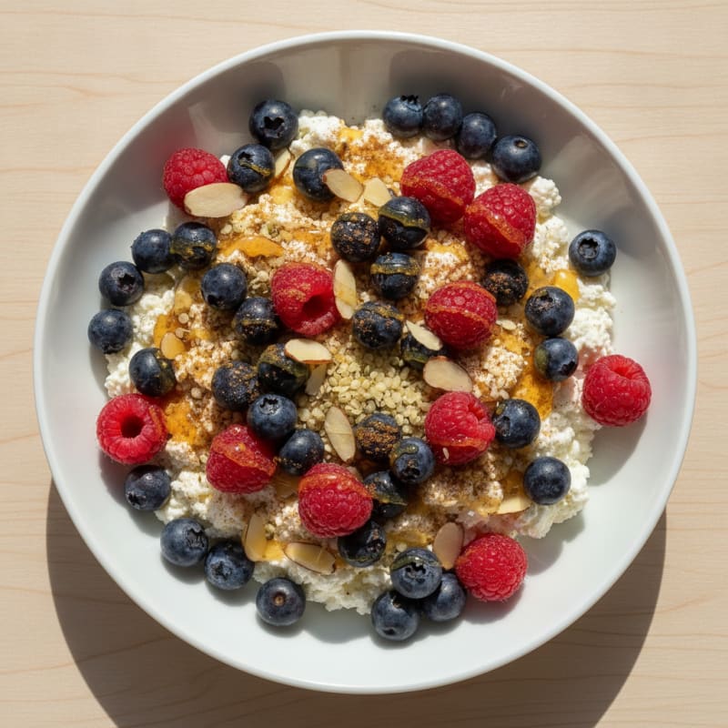 Daisy Cottage Cheese with Berries and Honey