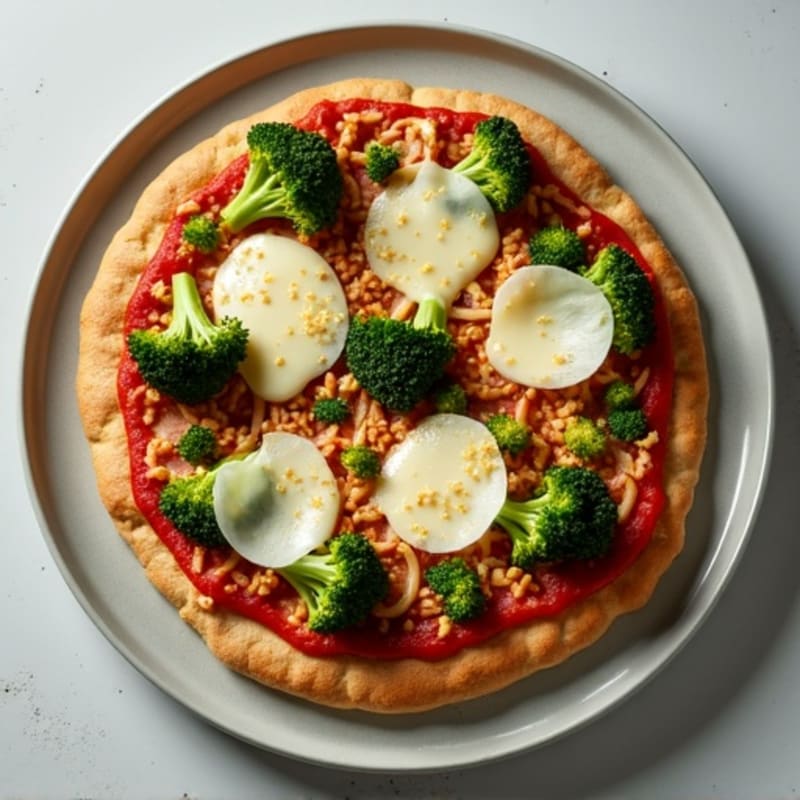 Sheet Pan Chicken Pizza with Roasted Broccoli