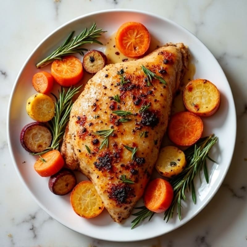 Sheet Pan Herb-Roasted Chicken and Crispy Root Vegetables