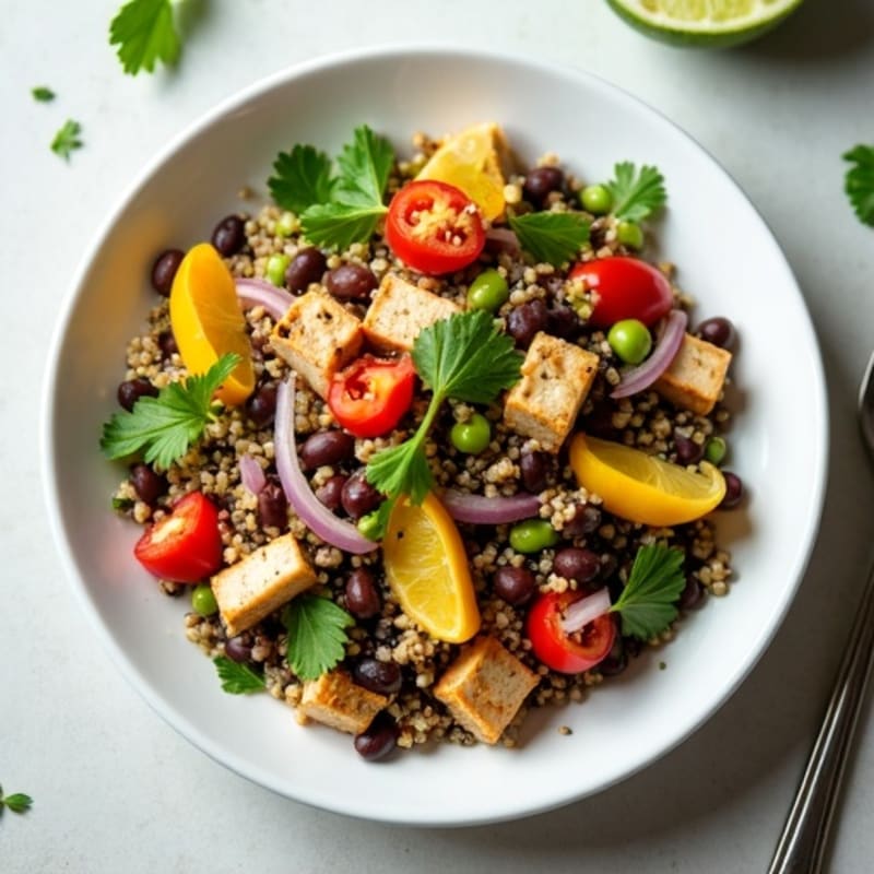 Hearty Black Bean and Quinoa Salad with Zesty Lime Dressing