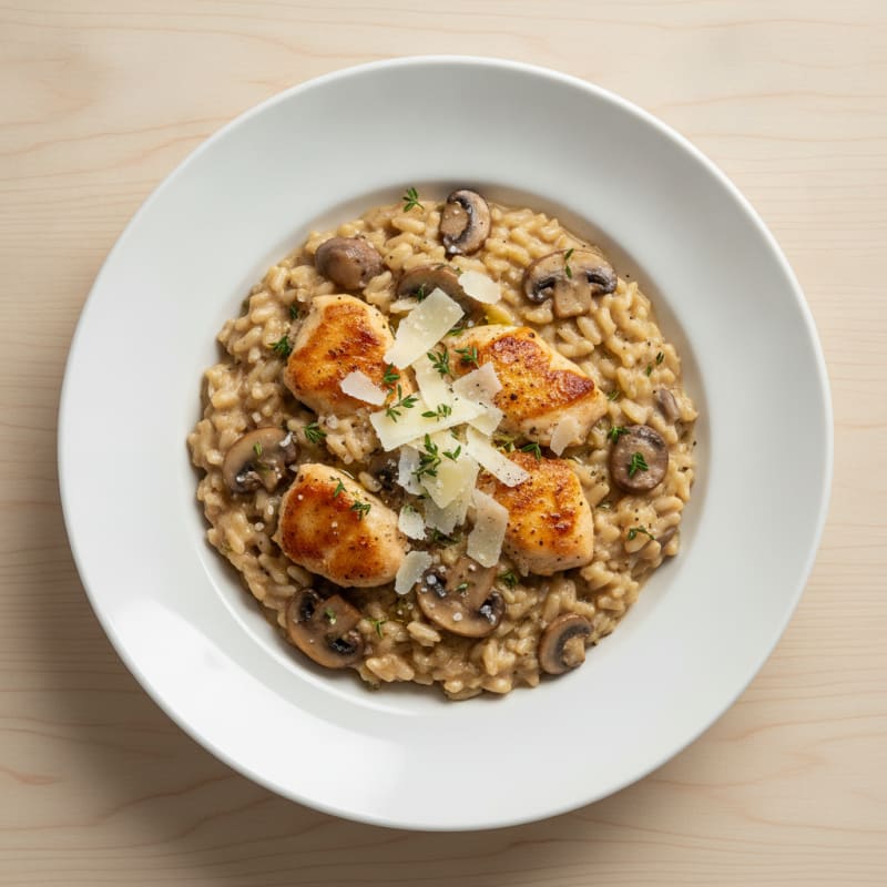 Creamy Mushroom Risotto with Parmesan