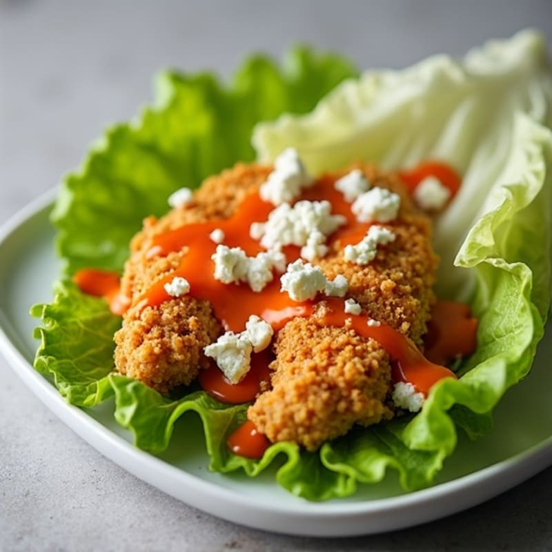 Crispy Buffalo Chicken Lettuce Wrap