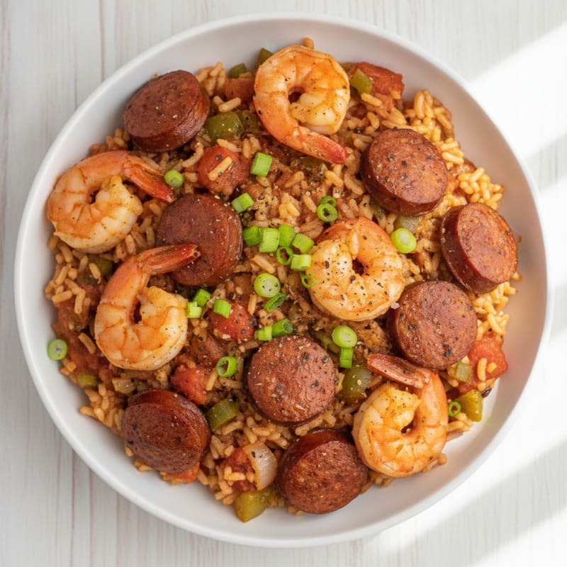 Creole Sausage and Shrimp Jambalaya