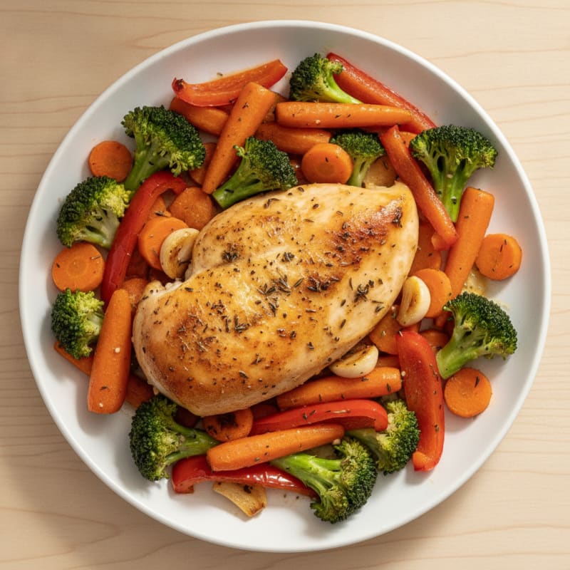Garlic Herb Roasted Chicken with Vegetables