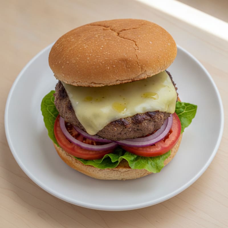 Classic Beef Burger with Toasted Bun