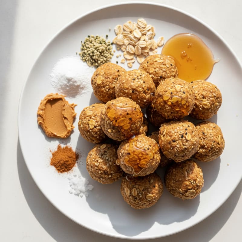 Honey-Roasted Peanut Butter Protein Bites