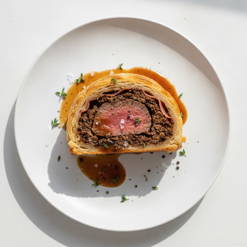 Beef Wellington with Mushroom Duxelles
