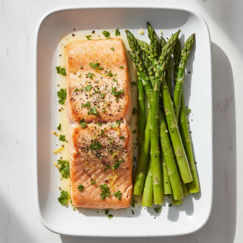 Lemon-Herb Baked Salmon with Asparagus