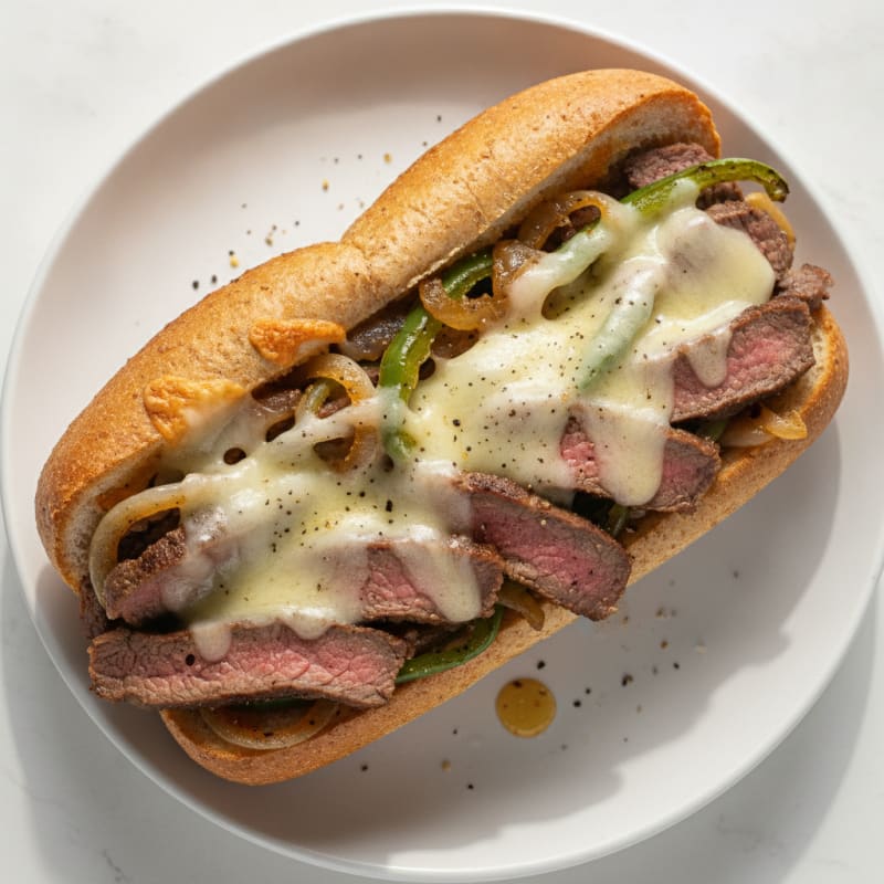 Philly Cheesesteak with Caramelized Onions