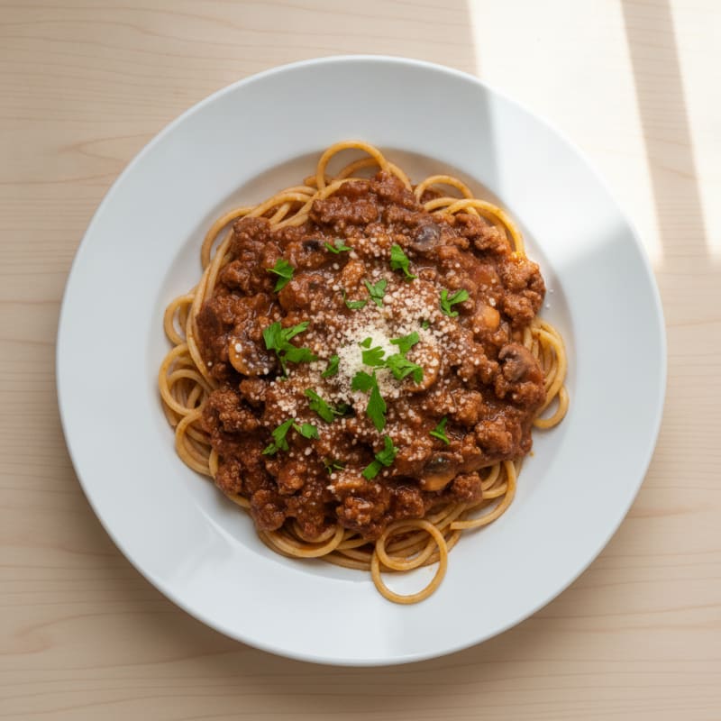 Classic Spaghetti with Rich Meat Sauce