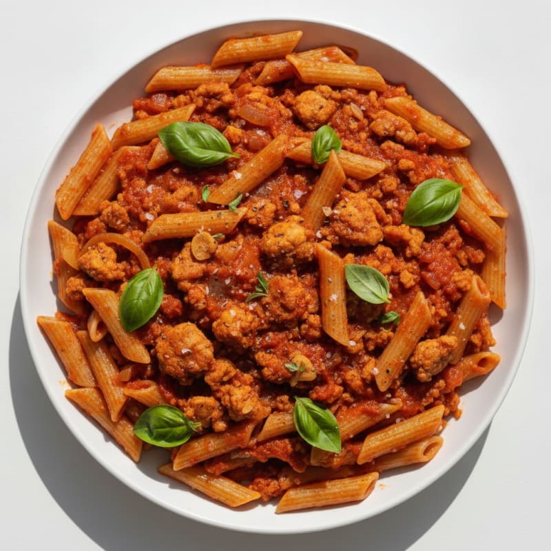 Turkey Penne with Rich Tomato Sauce