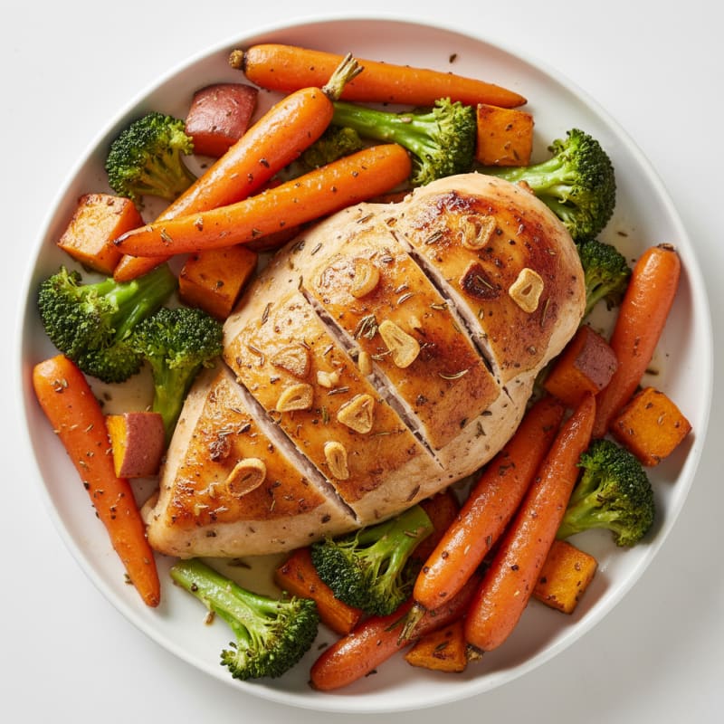 Garlic Herb Roasted Chicken with Vegetables
