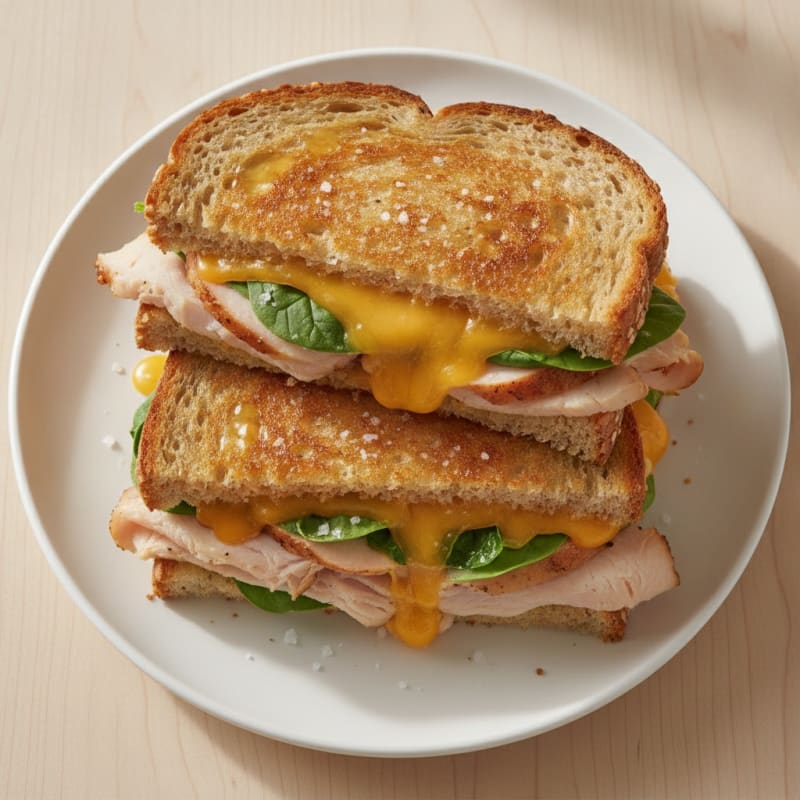 Triple-Decker Grilled Cheese Sandwich