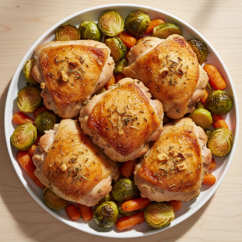 Crispy Roasted Chicken Thighs with Herbs