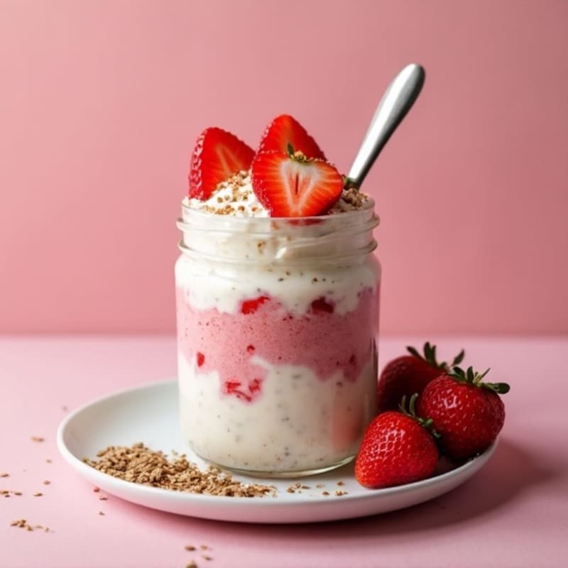 Creamy Strawberry Shortcake Overnight Oats