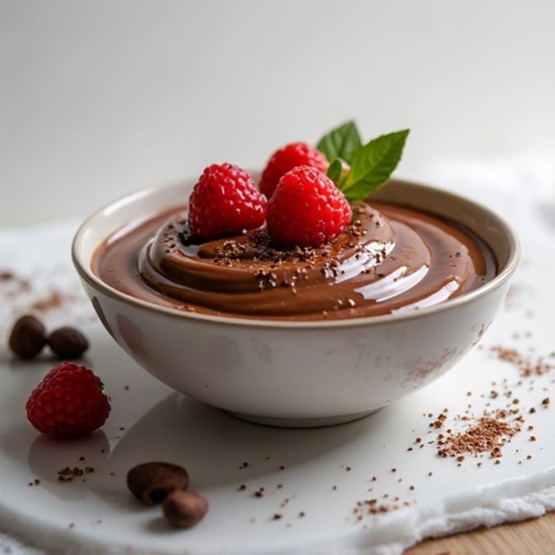 Silky Chocolate Protein Pudding with Greek Yogurt
