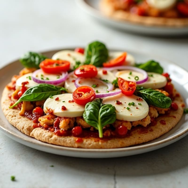 Chicken BBQ Ranch Loaded Veggie Pizza