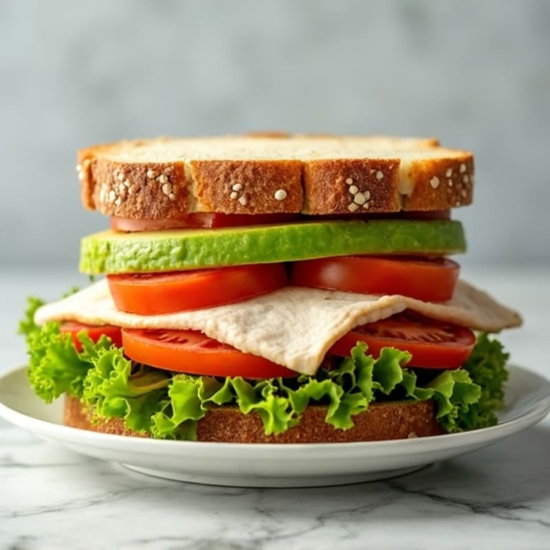 Stacked Turkey Club with Fresh Avocado