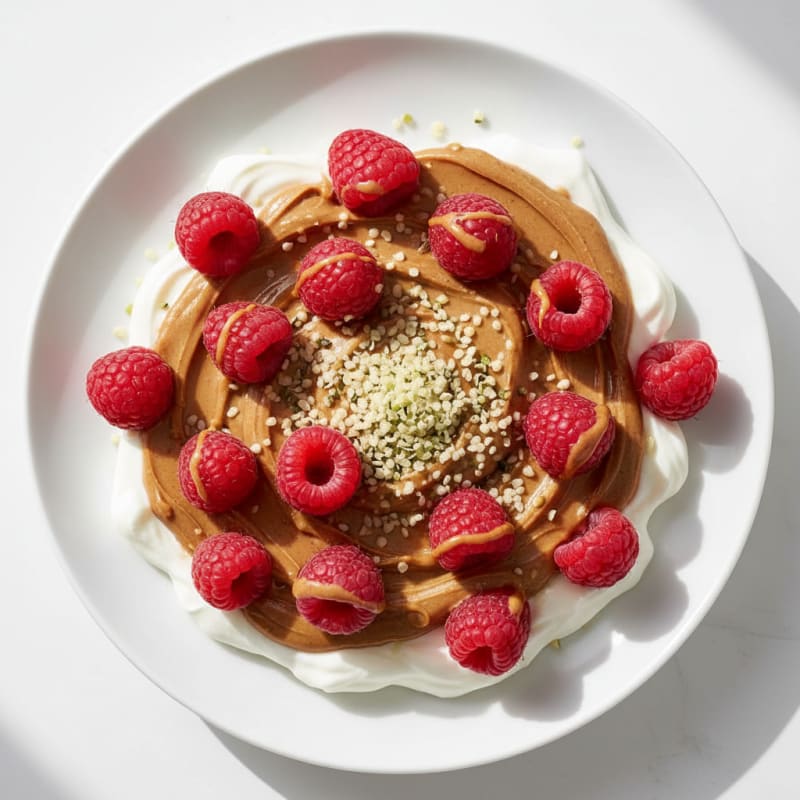 Greek Yogurt Protein Parfait with Berries and Almond Butter