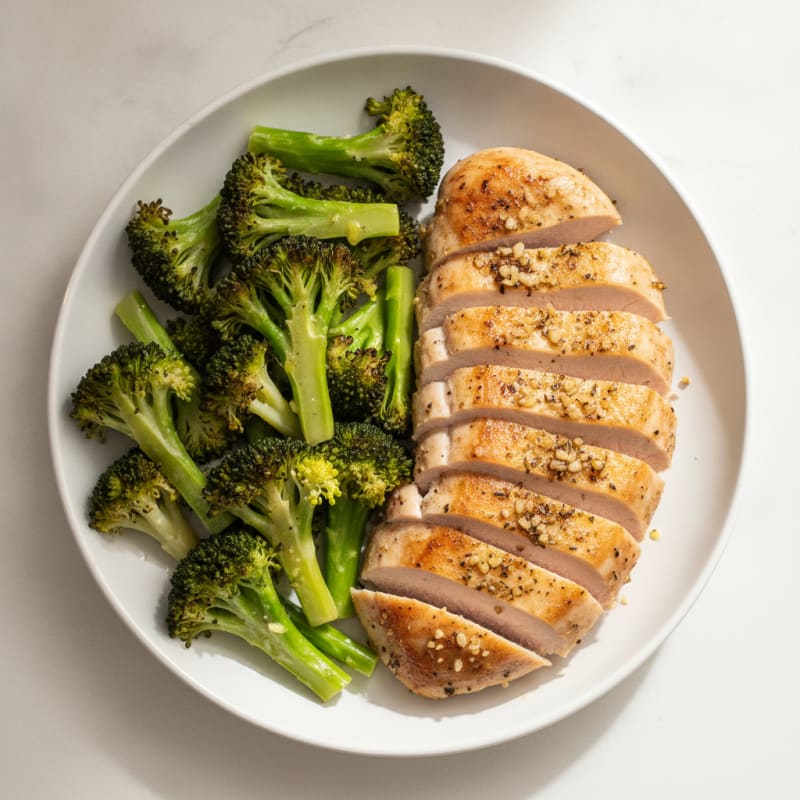 Seared Turkey Breast with Roasted Broccoli