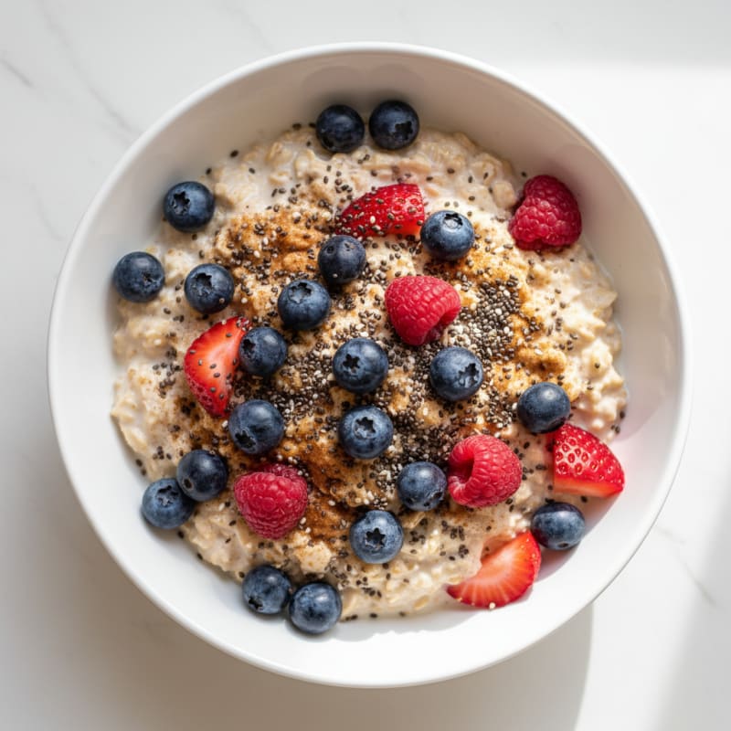 Overnight Oats with Berries and Chia