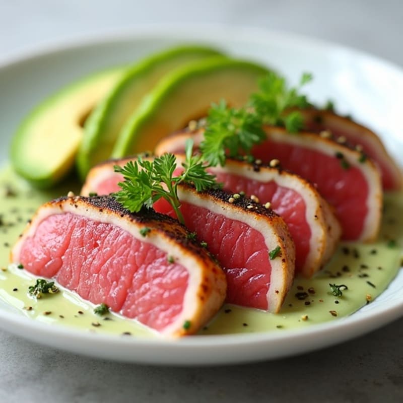 Fresh Seared Ahi Tuna with Creamy Wasabi Mayo