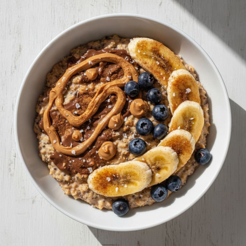 Savory & Sweet Peanut Butter Banana Protein Oats